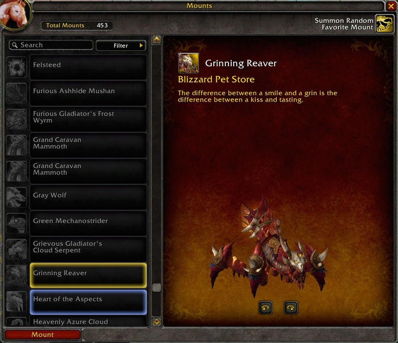 Illustration for article titled Blizzard Adds Silly Mount Descriptions In Warlords of Draenor Beta